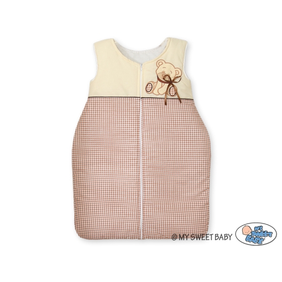 Baby Sleeping Bag- Bear with bow brown