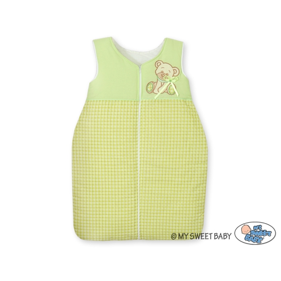 Baby Sleeping Bag- Bear with bow green