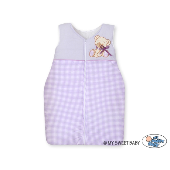 Baby Sleeping Bag- Bear with bow lilac