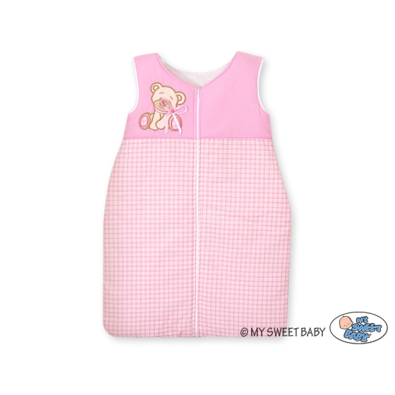 Baby Sleeping Bag- Bear with bow pink