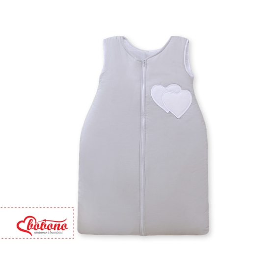 Baby Sleeping Bag- Hanging hearts grau
