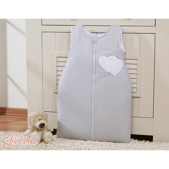 Baby Sleeping Bag- Hanging hearts grau