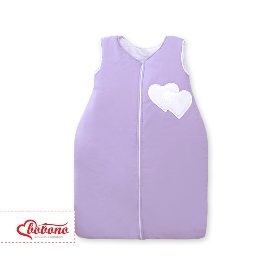 Baby Sleeping Bag- Hanging hearts lilac