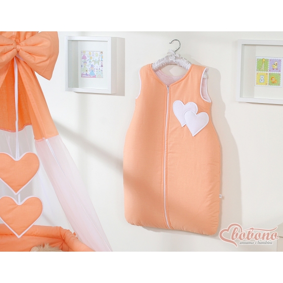 Baby Sleeping Bag- Hanging hearts orange