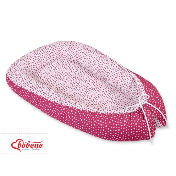 Baby Swaddle Wrap Blanket - wine red stars - wine red stars
