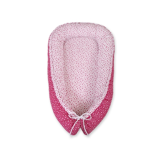 Baby Swaddle Wrap Blanket - wine red stars - wine red stars