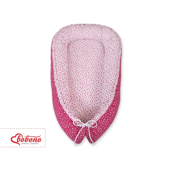 Baby Swaddle Wrap Blanket - wine red stars - wine red stars