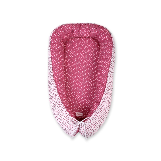 Baby Swaddle Wrap Blanket - wine red stars - wine red stars