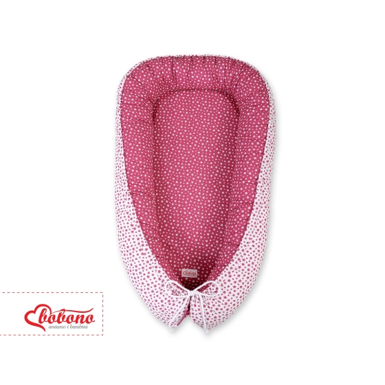 Baby Swaddle Wrap Blanket - wine red stars - wine red stars