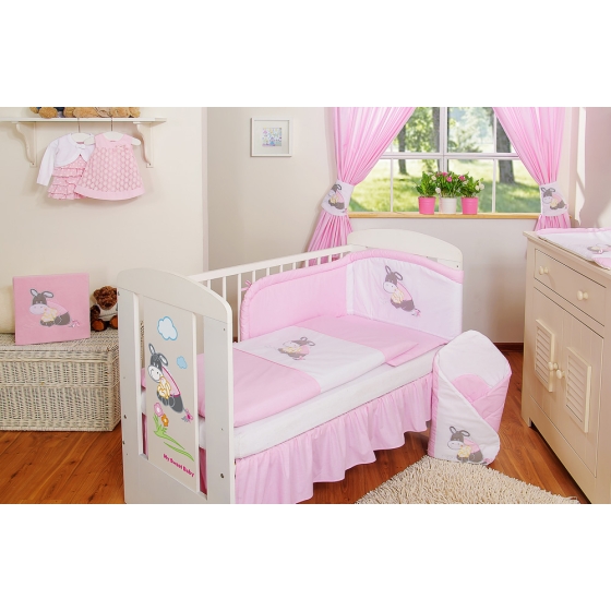 Babybed Bedding set 2pcs- Donkey Luca pink