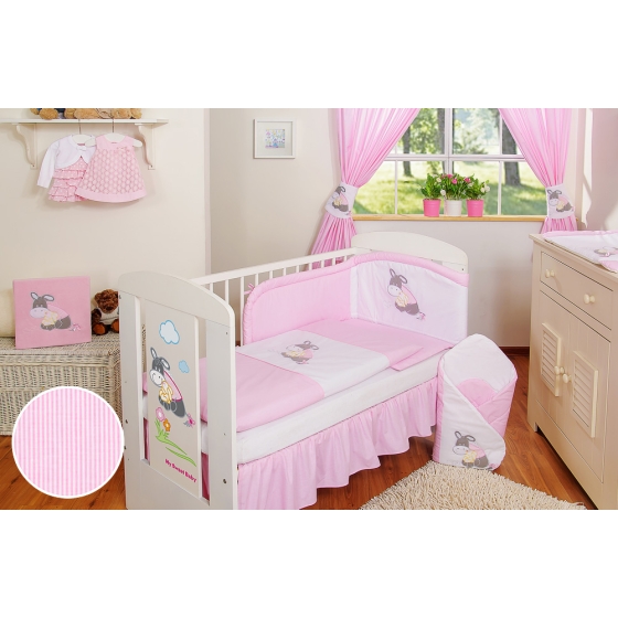 Babybed Bedding set 2pcs- Donkey Luca pink