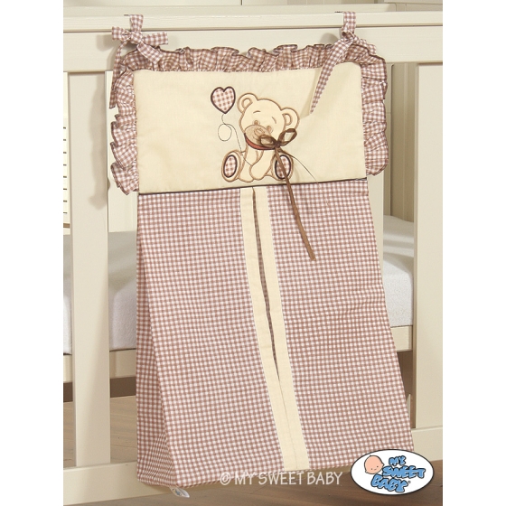 Babybed Diaper bag- Bear with bow brown