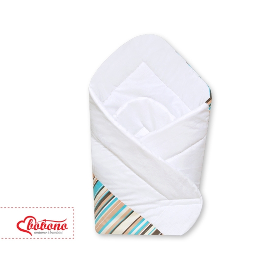 Babynest- Hanging Hearts brown stripes