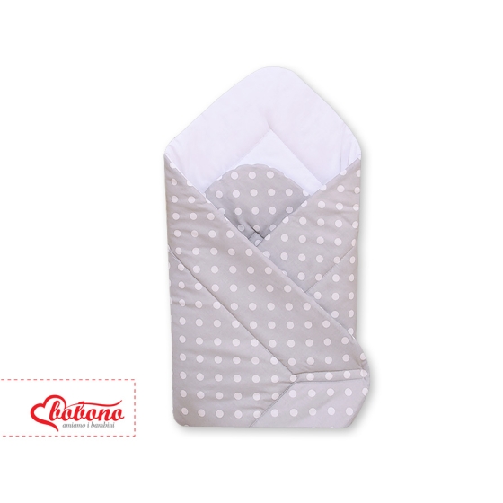 Babynest- Hanging Hearts white dots on Gray