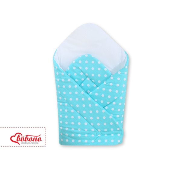 Babynest- Hanging Hearts white dots on turquoise