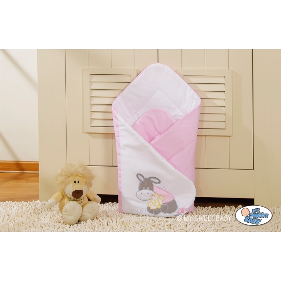 Babynest Newborn Blanket - Donkey Luca pink