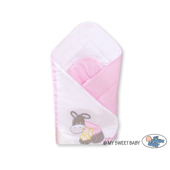 Babynest Newborn Blanket - Donkey Luca pink