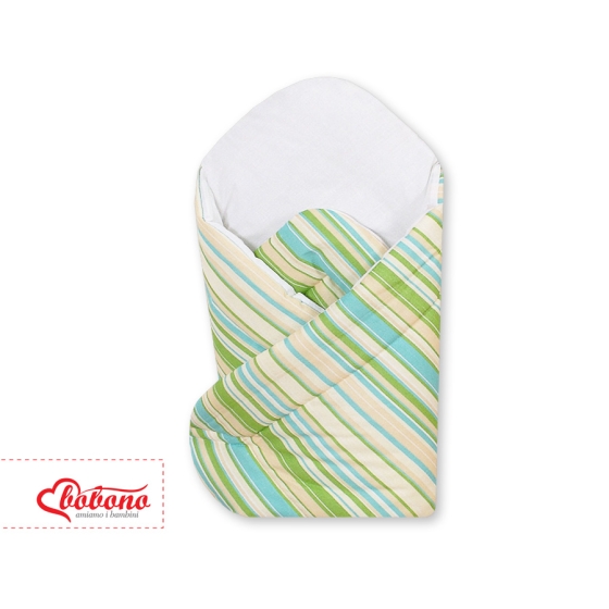 Babynest with stiffenig- Basic green stripes