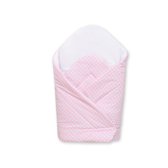 Babynest with stiffenig- Basic white polka dots on pink