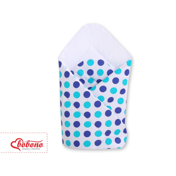 Babynest with stiffenig- Navy blue-mint dots