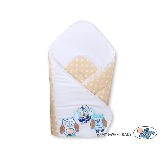 Babynest with stiffenig- Owls beige