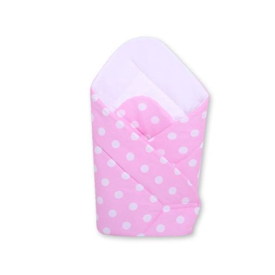 Babynest with stiffenig- Pink with white dots