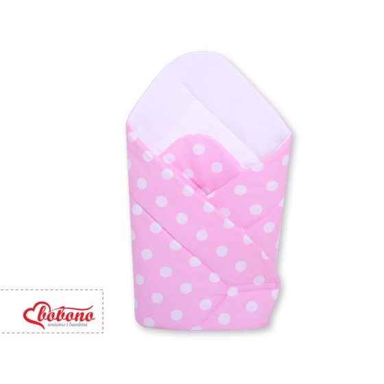 Babynest with stiffenig- Pink with white dots