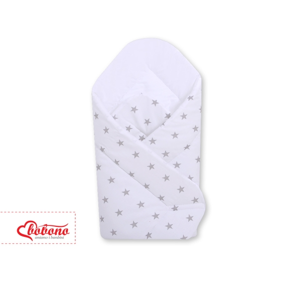 Babynest with stiffenig- white with Gray stars