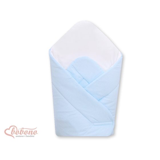Babynest with stiffening- Hanging Hearts blue stripes