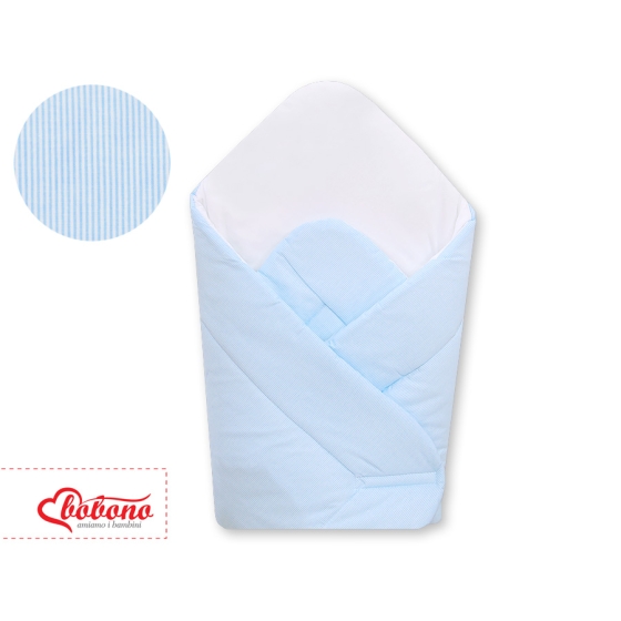 Babynest with stiffening- Hanging Hearts blue stripes