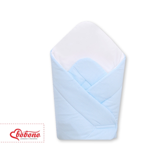 Babynest with stiffening- Hanging Hearts blue stripes