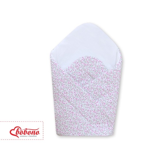 Babynest with stiffening- Hanging Hearts little pink flowers