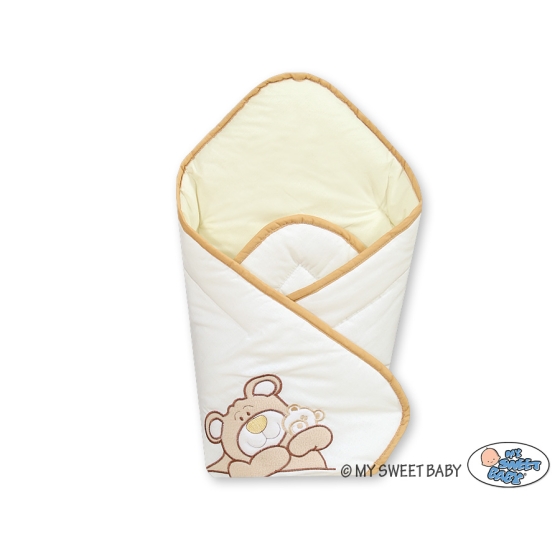 Babynest with stiffening- Teddy Bear Barnaba cream