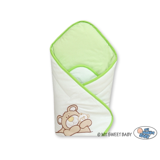 Babynest with stiffening- Teddy Bear Barnaba green