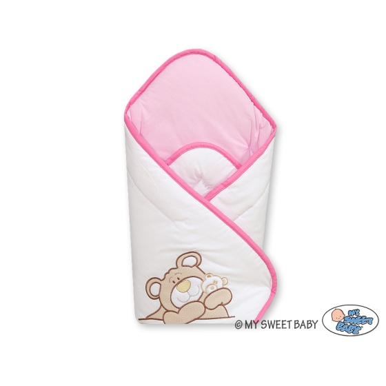 Babynest with stiffening- Teddy Bear Barnaba pink