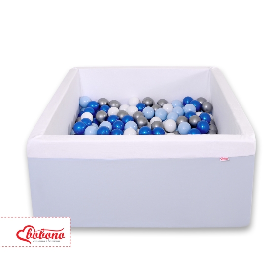 Ball-pit Dry Pool minky with balls 200pcs - blue