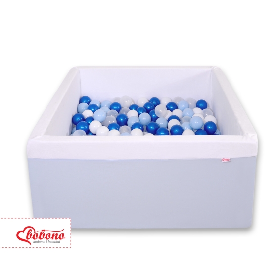Ball-pit Dry Pool minky with balls 200pcs - blue