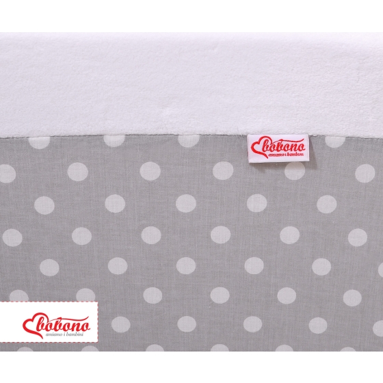 Ball-pit Dry Pool  minky without balls - white dots on Gray