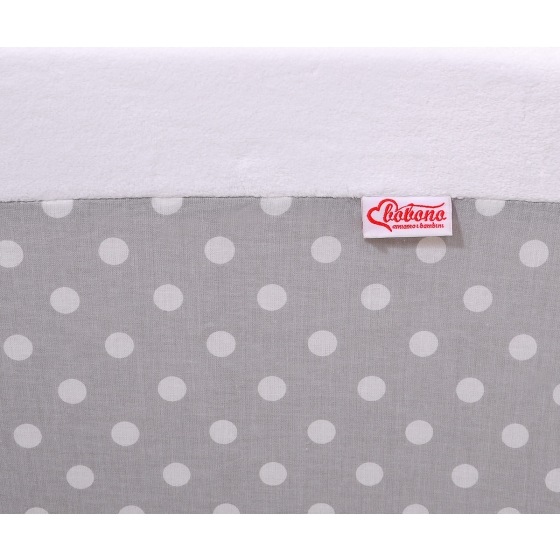 Ball-pit Dry Pool  minky without balls - white dots on Gray