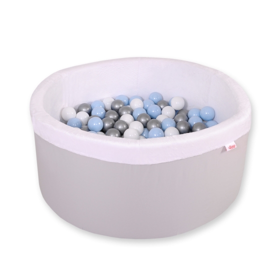 Ball-pit minky Dry Pool with balls 200pcs - Gray