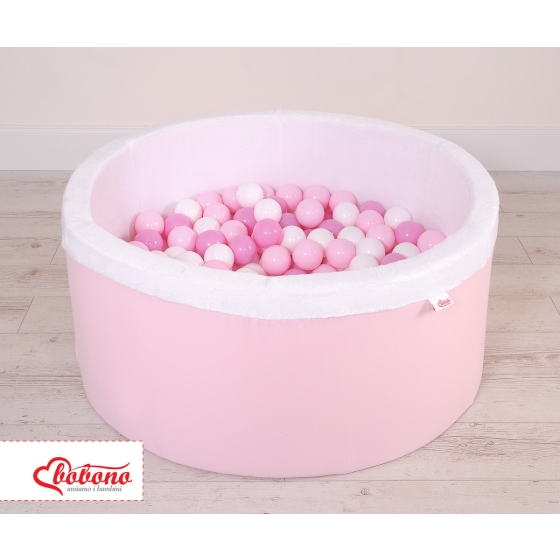 Ball-pit minky Dry Pool with balls 200pcs - pink