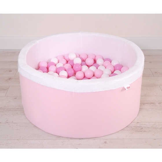 Ball-pit minky Dry Pool with balls 200pcs - pink
