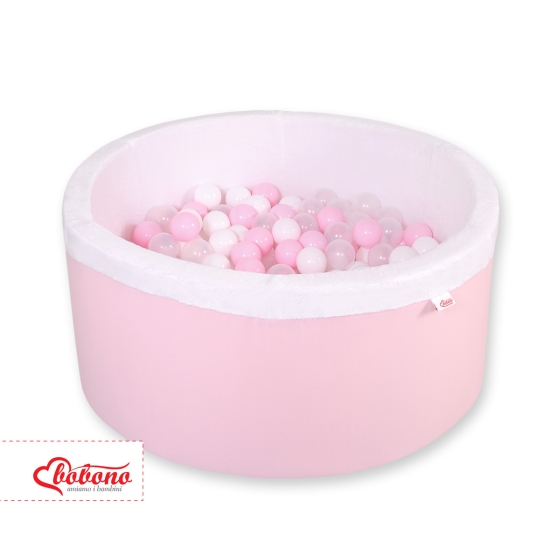 Ball-pit minky Dry Pool with balls 200pcs - pink