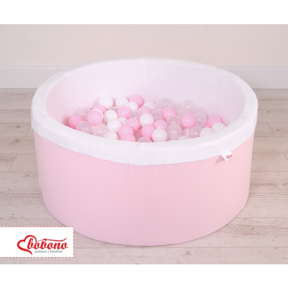 Ball-pit minky Dry Pool with balls 200pcs - pink