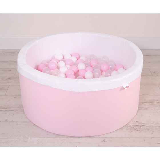 Ball-pit minky Dry Pool with balls 200pcs - pink