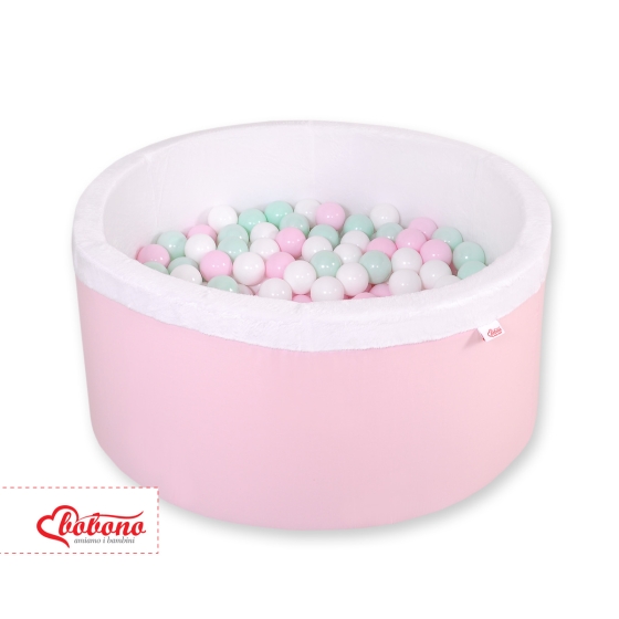 Ball-pit minky Dry Pool with balls 200pcs - pink