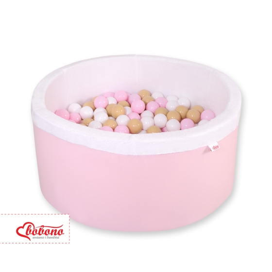 Ball-pit minky Dry Pool with balls 200pcs - pink