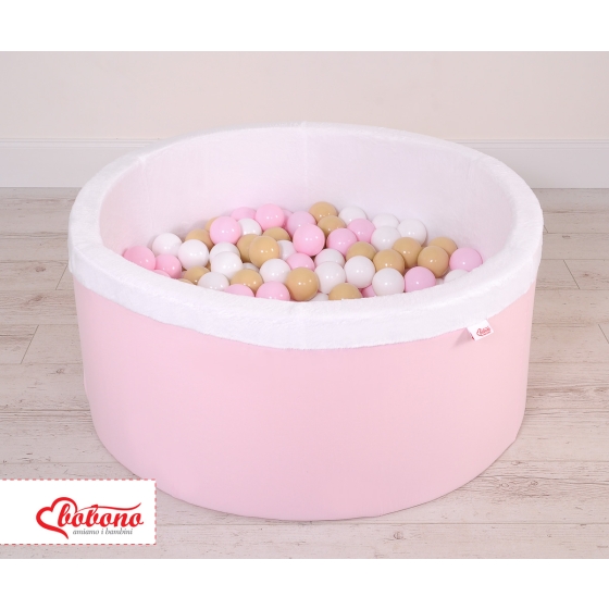 Ball-pit minky Dry Pool with balls 200pcs - pink