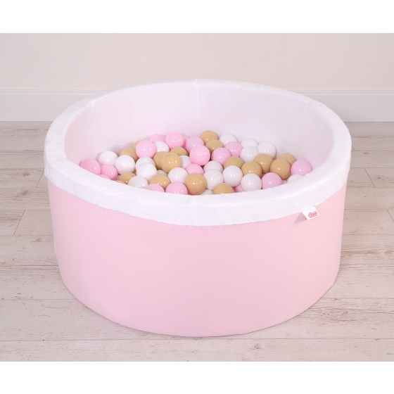 Ball-pit minky Dry Pool with balls 200pcs - pink