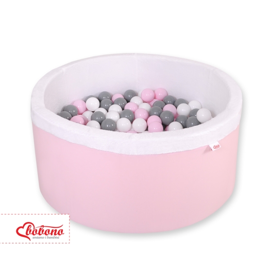 Ball-pit minky Dry Pool with balls 200pcs - pink
